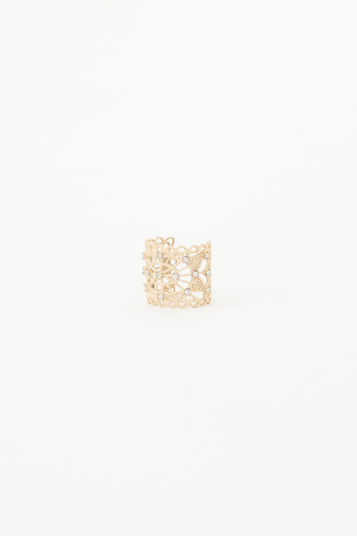 Dior Crystal Cuff Ring