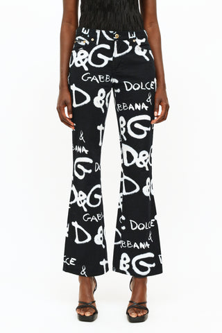 Dolce & Gabbana Black & White Multi Jeans