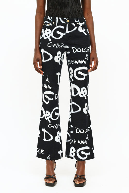 Dolce & Gabbana Black & White Multi Jeans