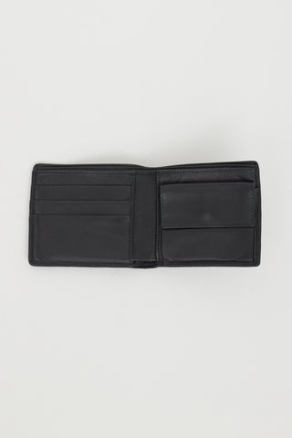 Gucci Black Leather Guccissima Bi-Fold Wallet