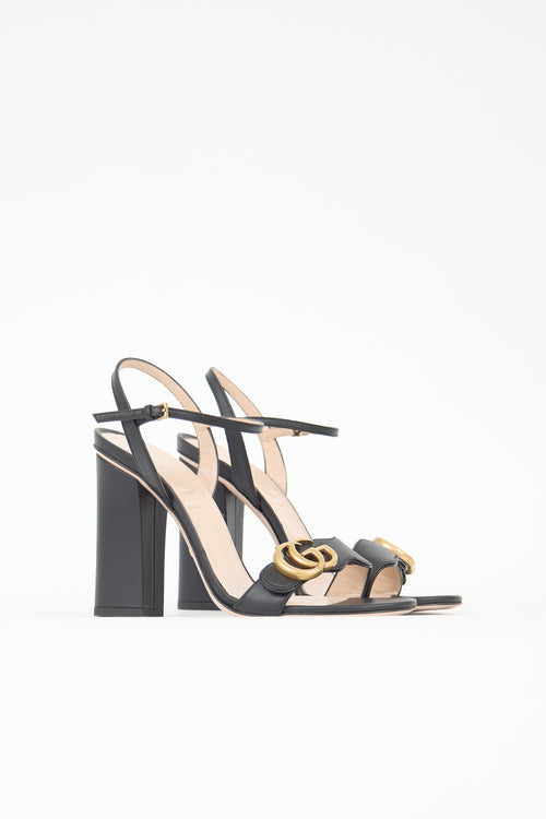 Gucci Leather GG Marmont Sandal