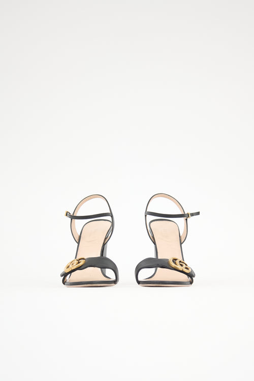 Gucci Leather GG Marmont Sandal