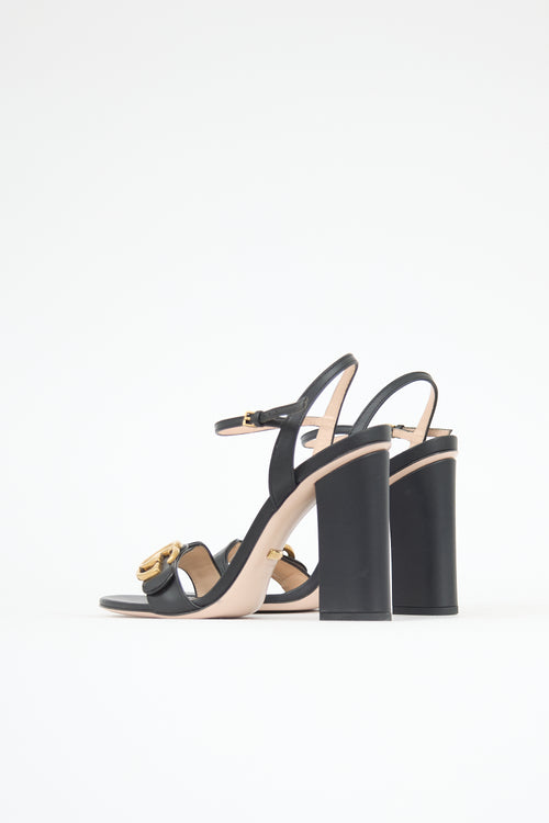 Gucci Leather GG Marmont Sandal