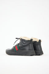 Gucci Leather & Shearling Sneaker