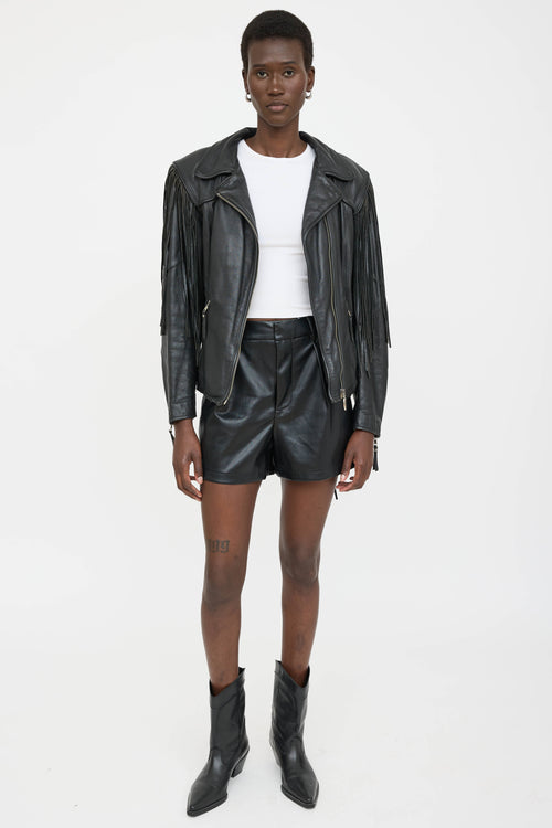 Harley Davidson Leather Fringe Moto Jacket