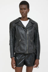 Harley Davidson Leather Fringe Moto Jacket