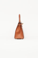 Hermès 2018 Gold Barenia Two-Way Kelly 28 Bag