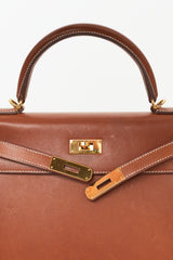 Hermès 2018 Gold Barenia Two-Way Kelly 28 Bag