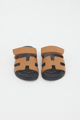 Hermès Brown Leather Chypre Sandal