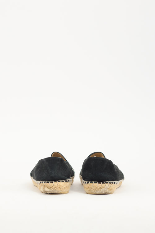 Kenzo Black Suede Espadrille Flat