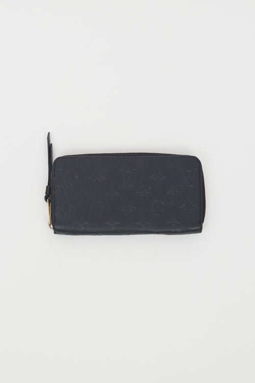 Louis Vuitton Black Empreinte Monogram Leather Zippy Wallet