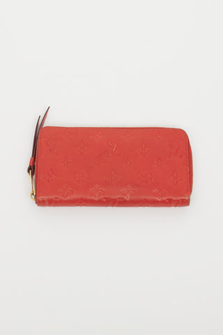 Louis Vuitton Orange Empreinte Monogram Leather Zippy Wallet