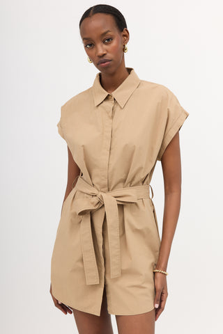 Matteau Poplin Tie Shirt Dress