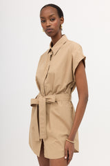 Matteau Poplin Tie Shirt Dress