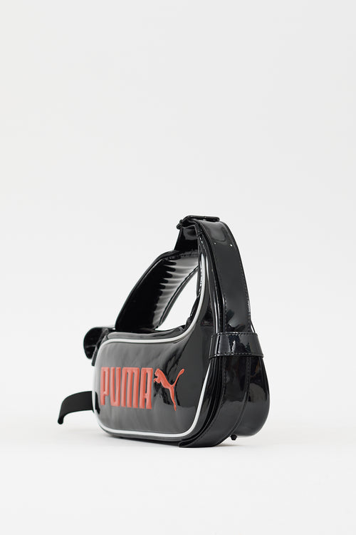 Ottolinger X Puma Black Patent Mini Racer Bag