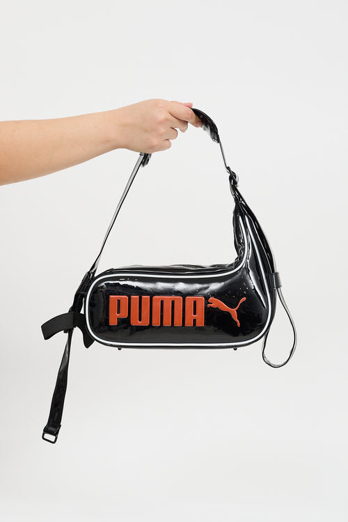 Ottolinger X Puma Black Patent Mini Racer Bag