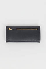 Prada Black Vernice Leather Continental Wallet