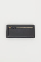 Prada Black & Grey Saffiano Leather Continental Flap Wallet