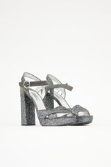 Prada Glitter Platform Sandal