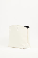 Prada White Canvas Canapa Racing Tote