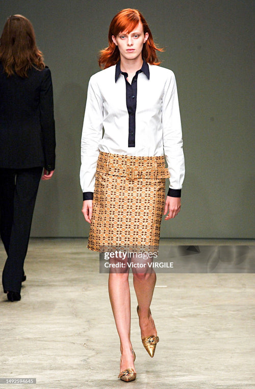 SS 2002 Metallic Cloqué Skirt