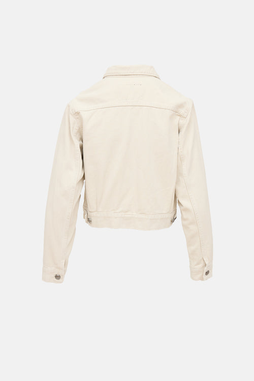 R14 Cropped Rider Denim Jacket