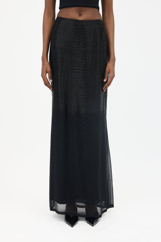 Ralph Lauren Silk Beaded Maxi Skirt