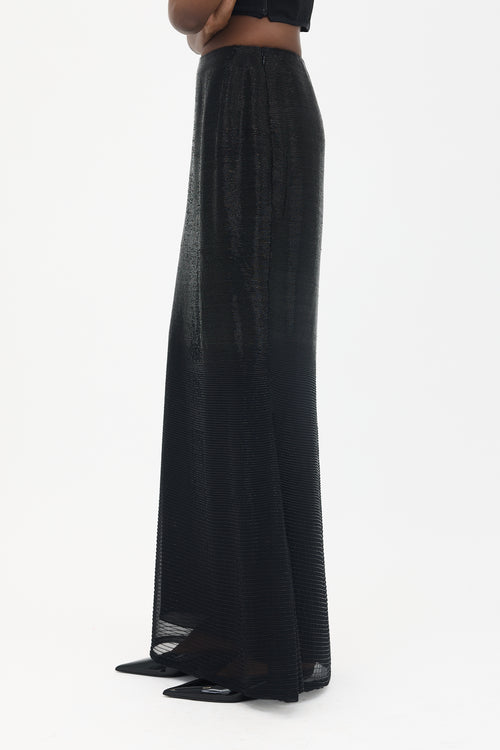 Ralph Lauren Silk Beaded Maxi Skirt
