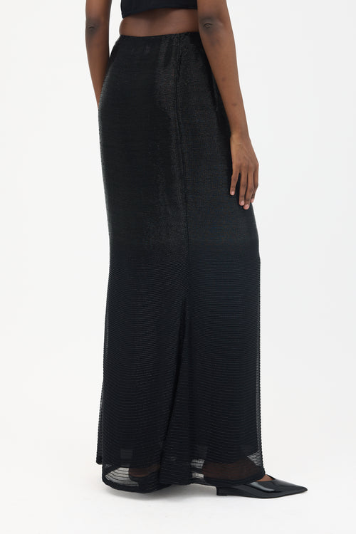 Ralph Lauren Silk Beaded Maxi Skirt