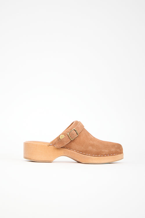 Re/Done Suede 70s Classic Clog