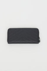 Saint Laurent Black Quilted Leather Cassandre Zip Wallet