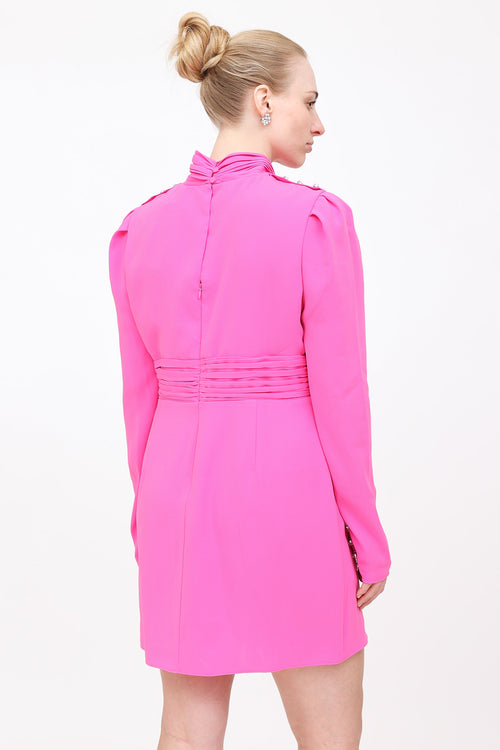 Self-Portrait Twist High Neck Dress