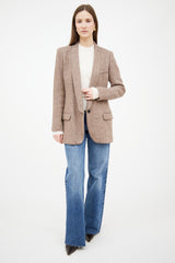 Smythe Tweed Long Shawl Blazer
