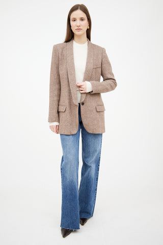 Smythe Tweed Long Shawl Blazer