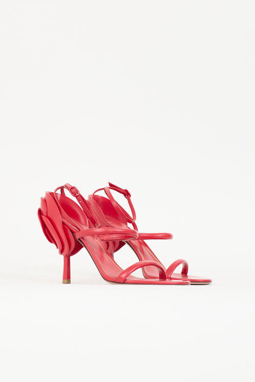 Valentino Leather Roserouche Sandal