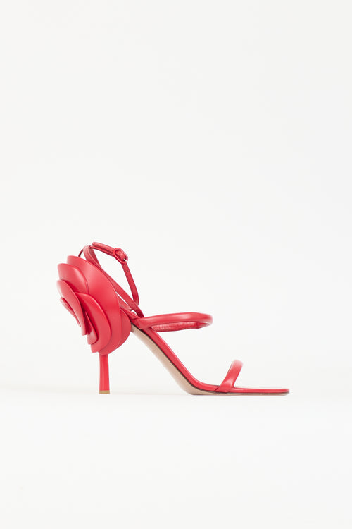 Valentino Leather Roserouche Sandal