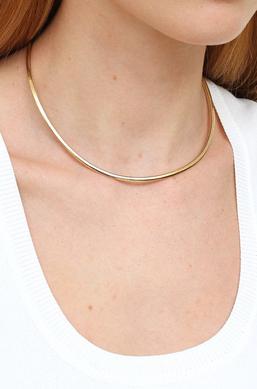 10K Yellow Gold Omega Chain Necklace