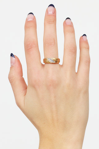 Fine Jewelry 10K Yellow & White Gold Diamond Ring