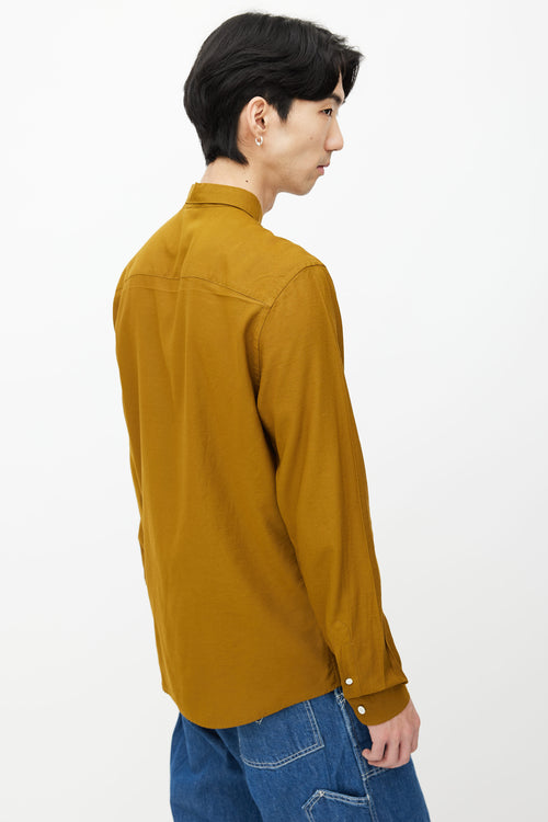 AMI Alexandre Mattiussi Mustard Long Sleeves Button Shirt