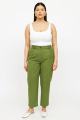 Acne Studios // Green Pleated Trousers – VSP Consignment
