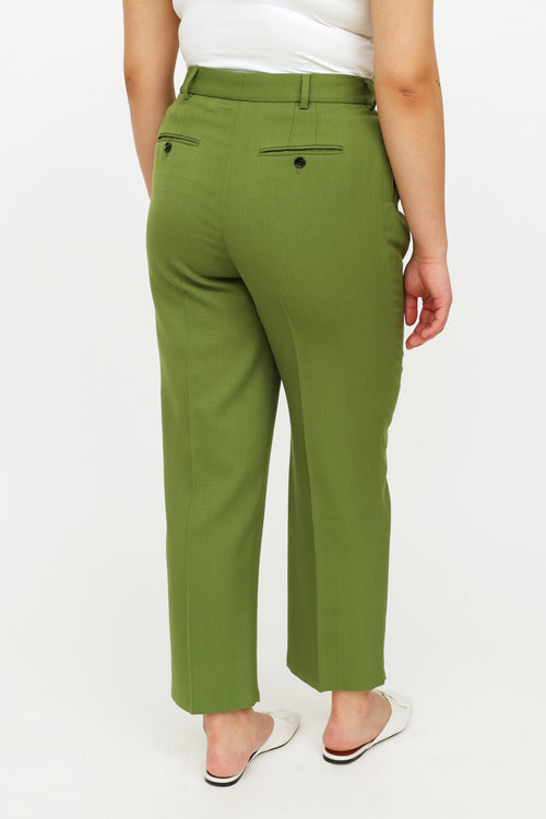 Acne Studios Green Pleated Trousers