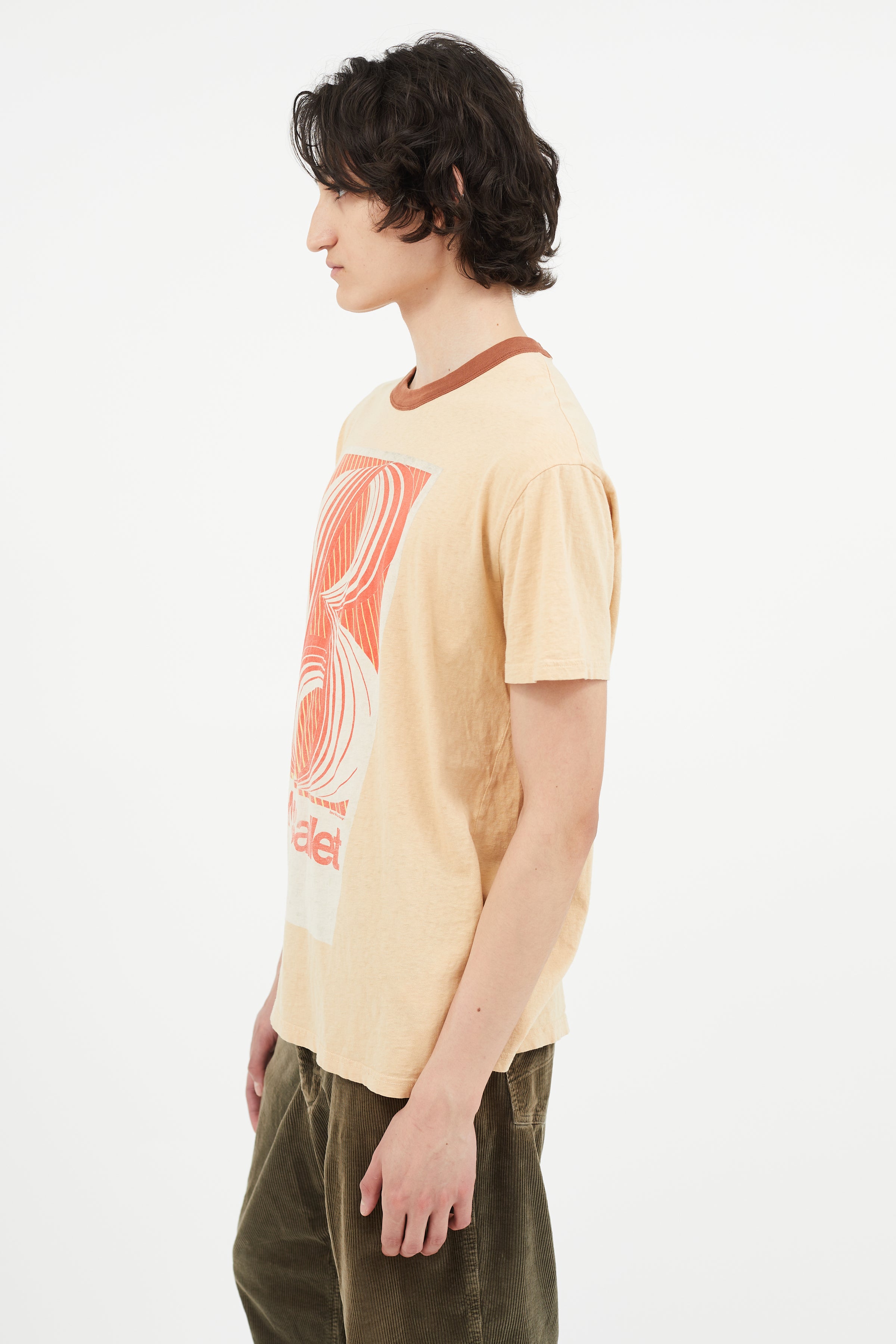 Acne Studios // Beige Graphic Print T-Shirt – VSP Consignment