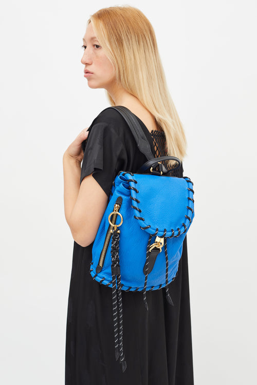 Acne Studios Blue Leather Rope Jungle  Backpack