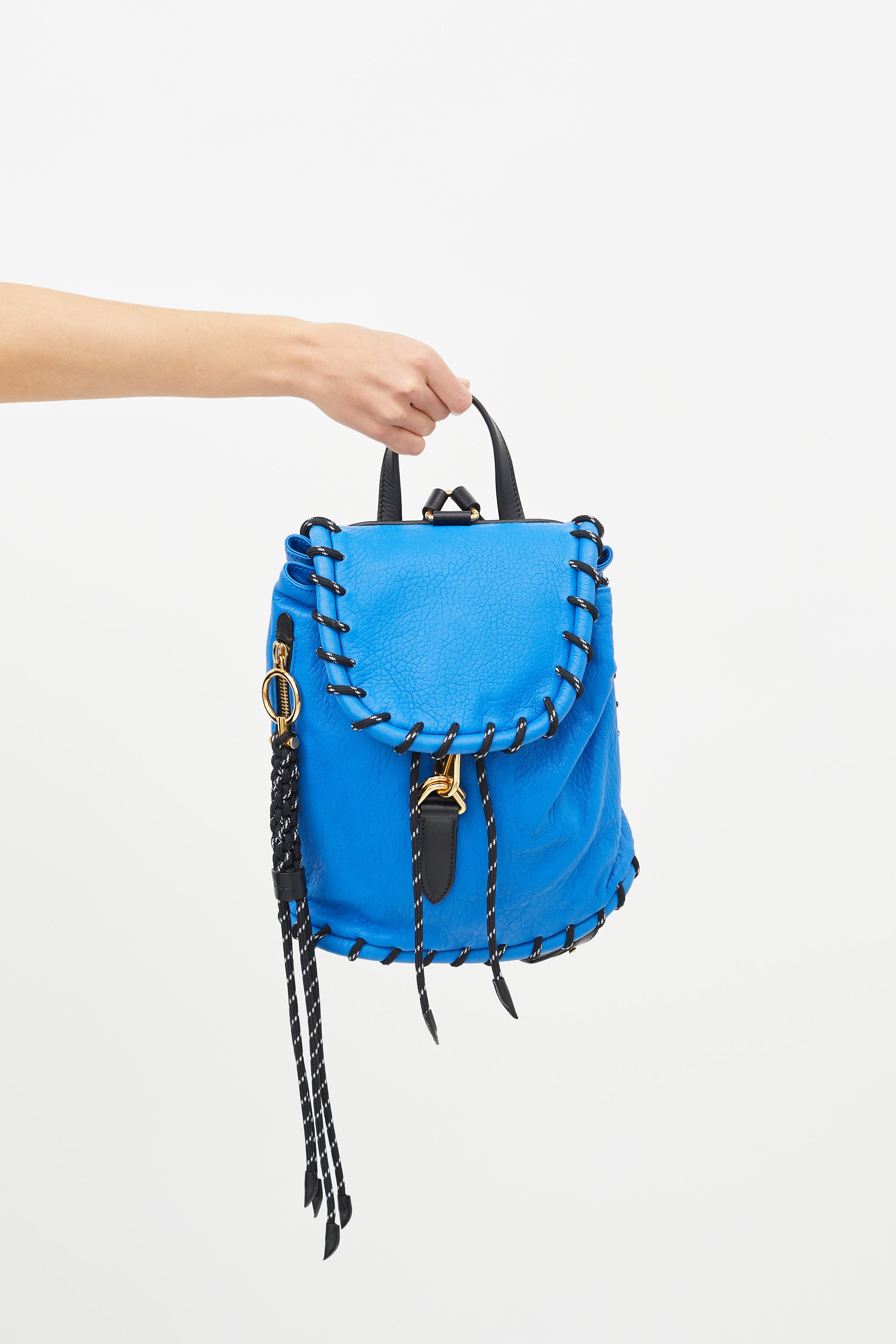 Acne Studios // Blue Leather Rope Jungle Backpack – VSP Consignment