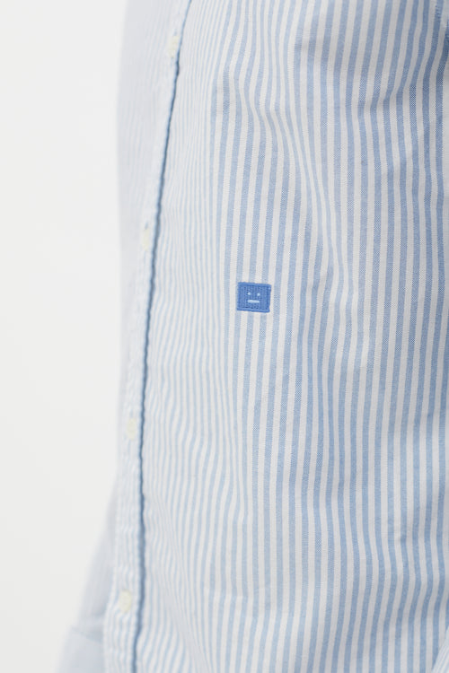 Acne Studios Blue & White Stripe Ohio Face Shirt