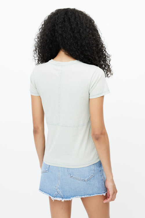 Acne Studios Pastel Green Embroidered Logo T-Shirt