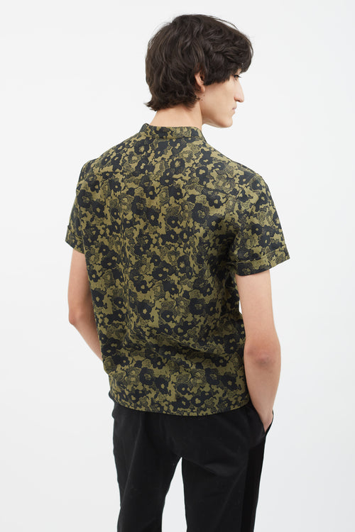 Acne Studios SS12 Green & Black Cotton WEBB Print Shirt