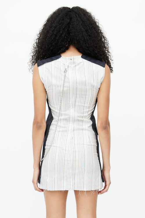 Acne Studios SS 2020 Black & White Stripe Doniella Chain Dress