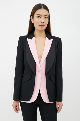 Alexander McQueen Black & Pink Two Piece Suit