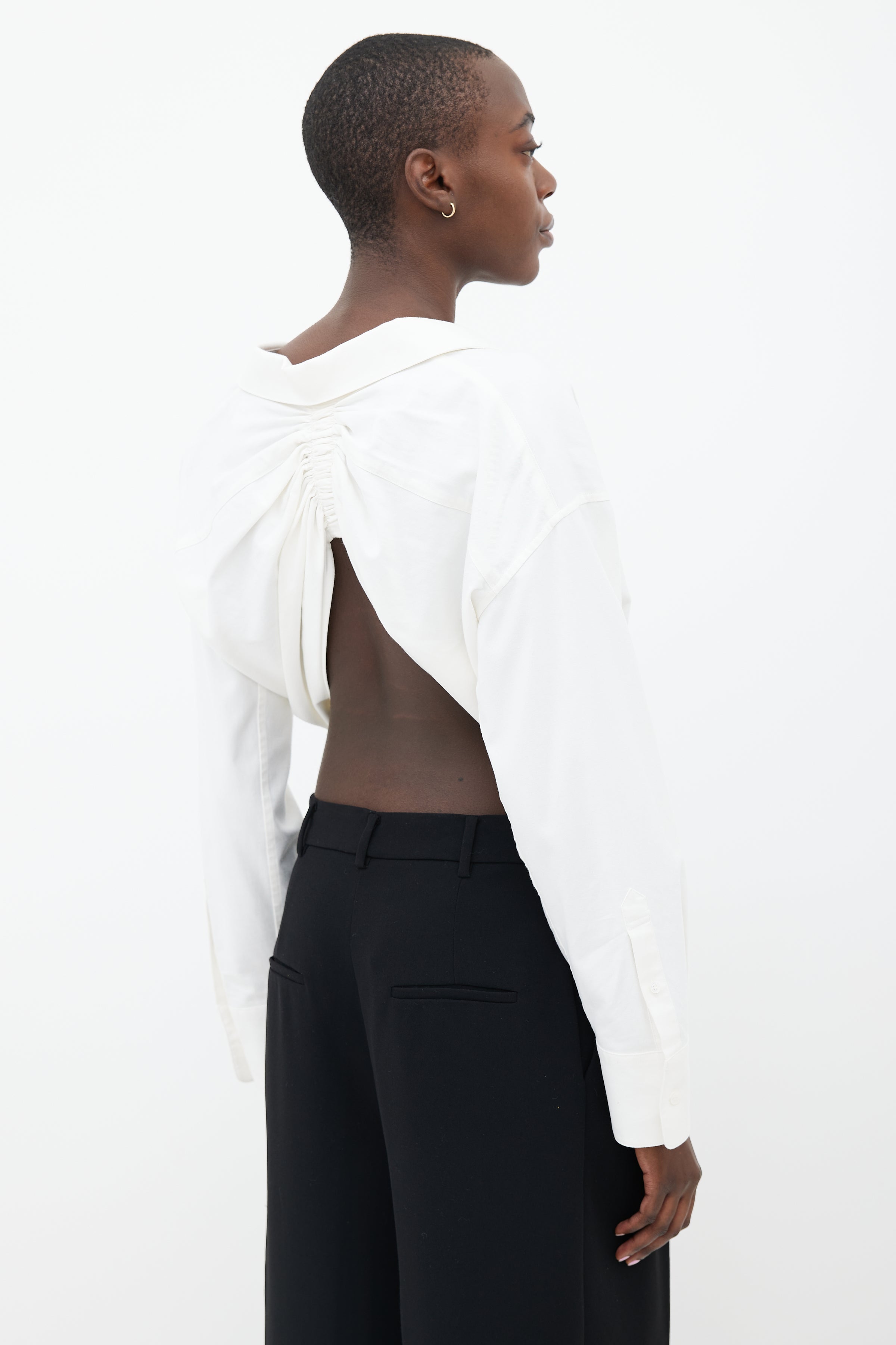 Alexander Wang // White Open Back Long Sleeve Shirt – VSP Consignment